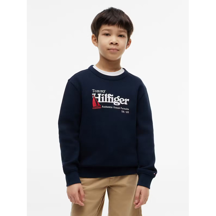 SWEAT-SHIRT EN MAILLE PIQUÉE INTERLOCK POUR ENFANT TOMMY HILFIGER – COUPE REGULAR