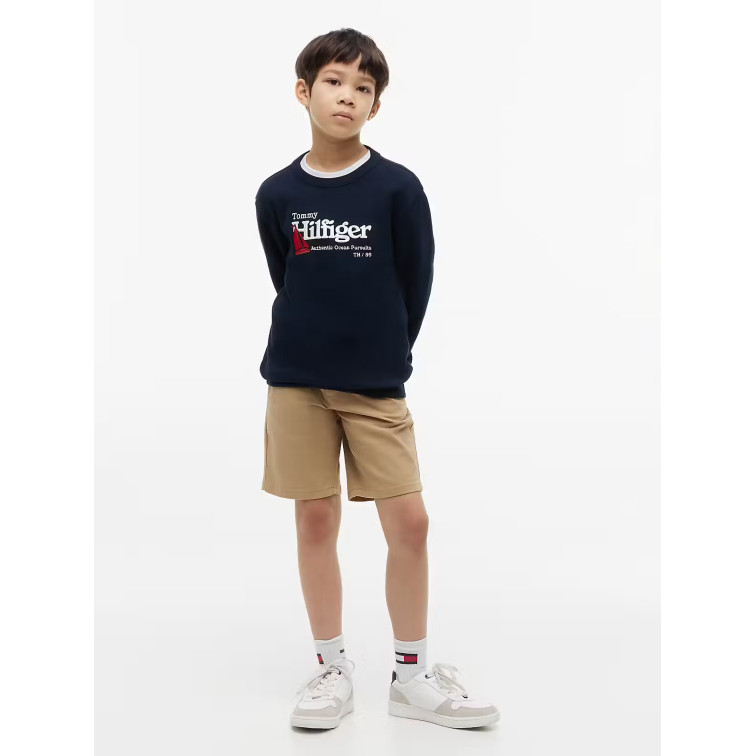 SWEAT-SHIRT EN MAILLE PIQUÉE INTERLOCK POUR ENFANT TOMMY HILFIGER – COUPE REGULAR