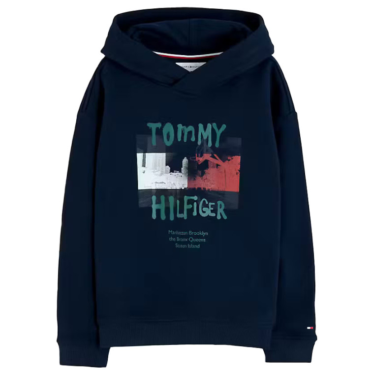 sweat-shirt garçon  tommy hilfiger flag grafitti hoodie