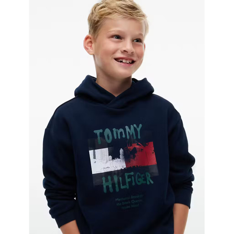 sweat-shirt garçon  tommy hilfiger flag grafitti hoodie