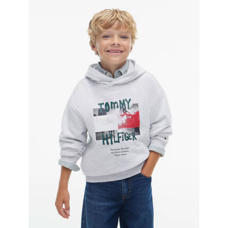 sweat-shirt garçon  tommy hilfiger flag grafitti hoodie