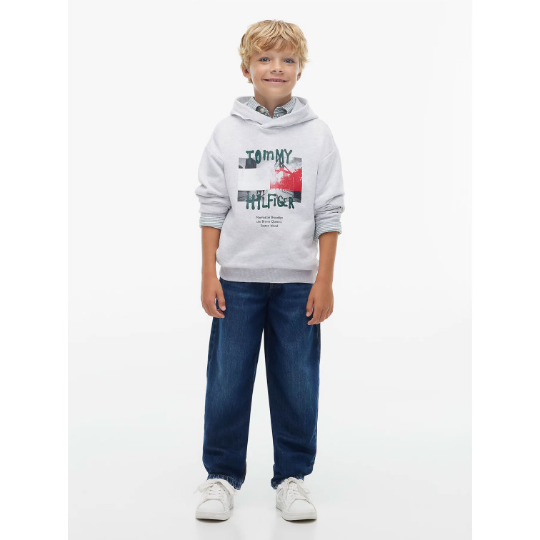 sweat-shirt garçon  tommy hilfiger flag grafitti hoodie