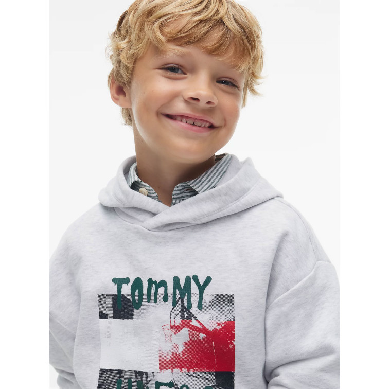 sweat-shirt garçon  tommy hilfiger flag grafitti hoodie
