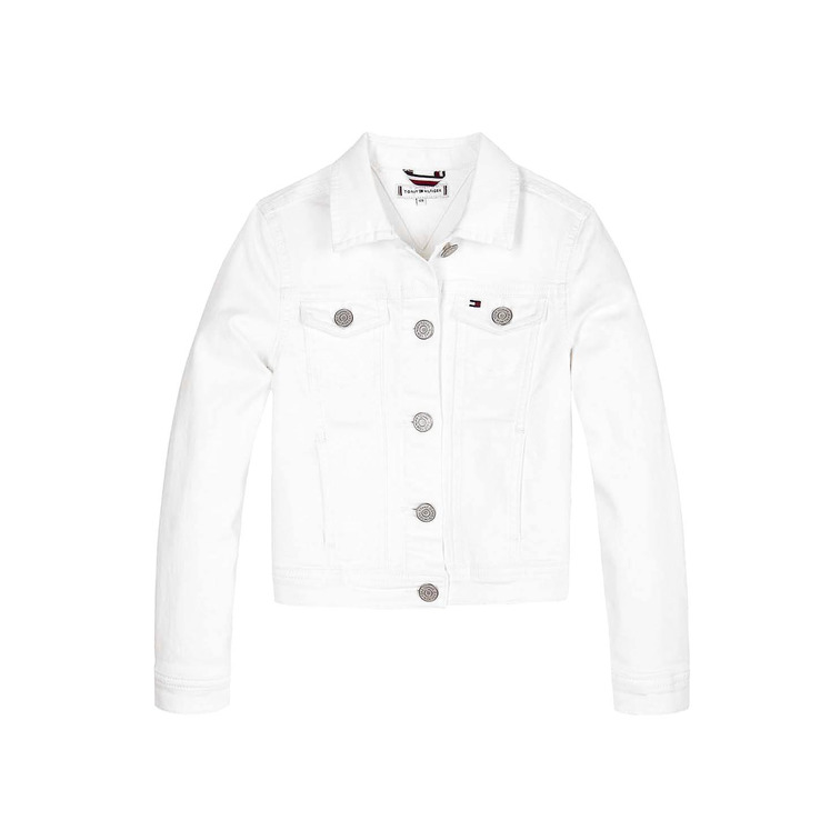 chasseresse fille  th white denim jacket socds