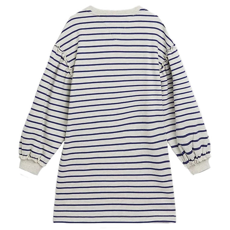 robe fille  th stripe sweat dress l/s