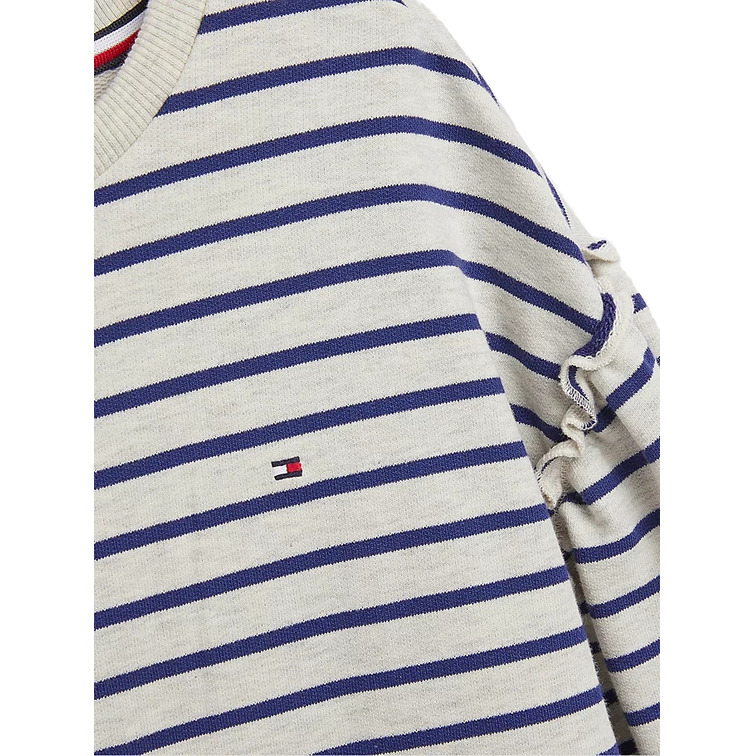 robe fille  th stripe sweat dress l/s