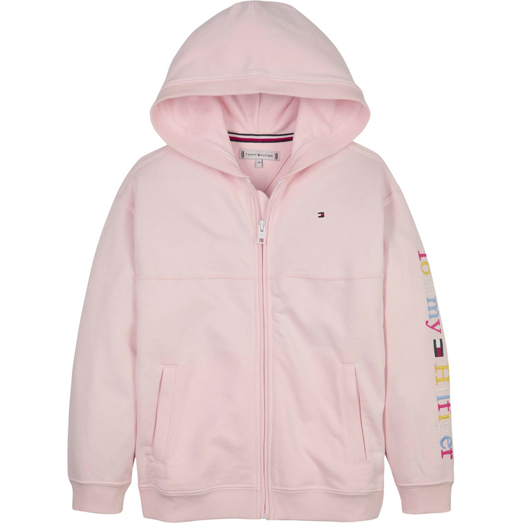 sweat-shirt fille  th tommy graphic multi zip throug