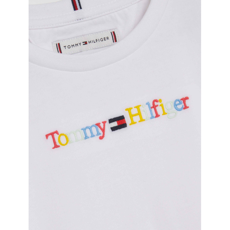 t-shirt fille  th tommy graphic multi tee s/s