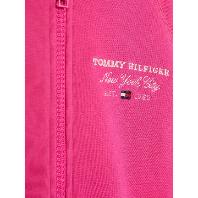 sweat-shirt fille  th tommy script zip through hoodi