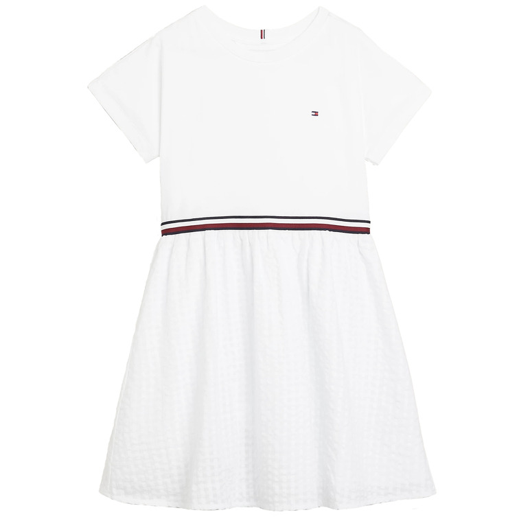 robe fille  th global stripe combi dress