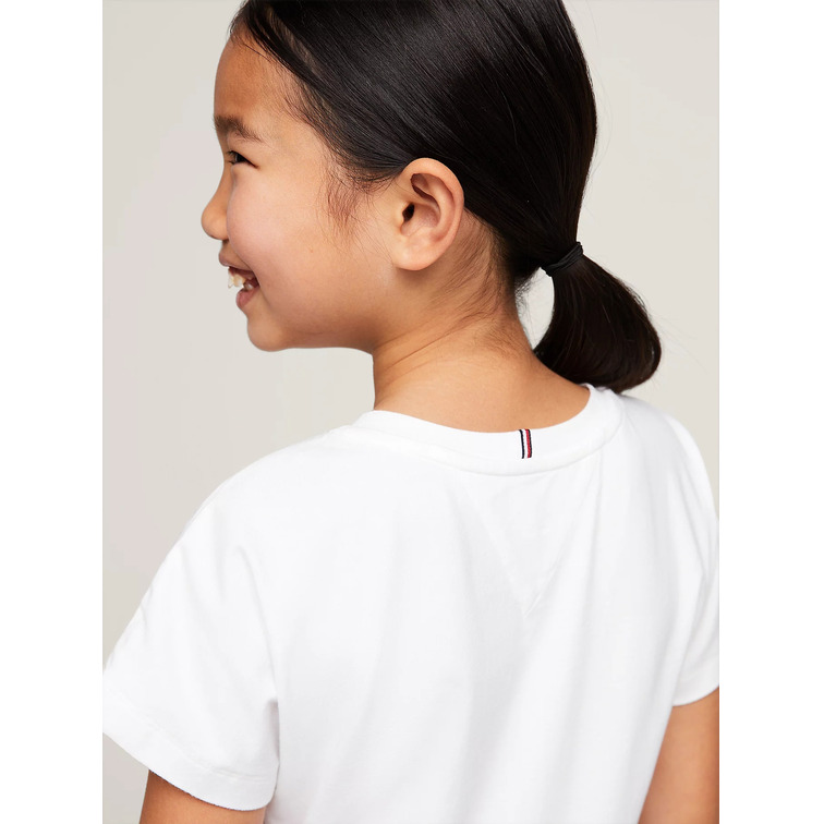 robe fille  th global stripe combi dress