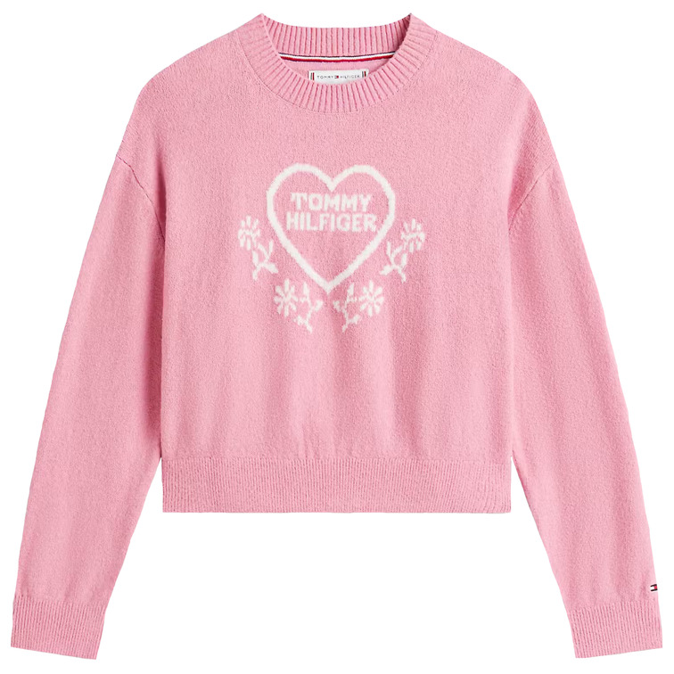 fille heart jacquard sweater thc