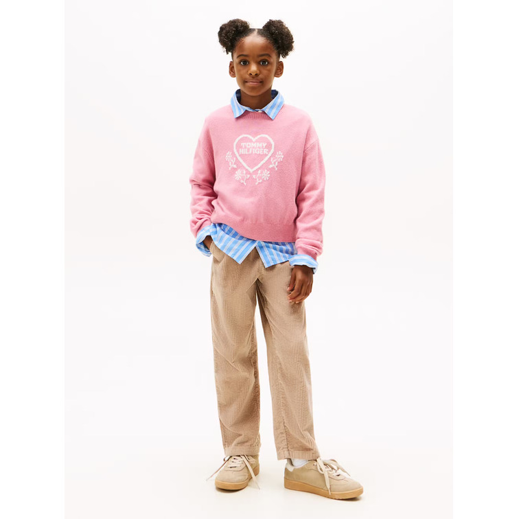 fille heart jacquard sweater thc