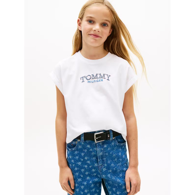 fille tommy puff flower tee ss ybr