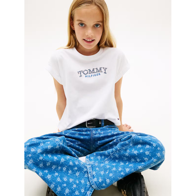fille tommy puff flower tee ss ybr