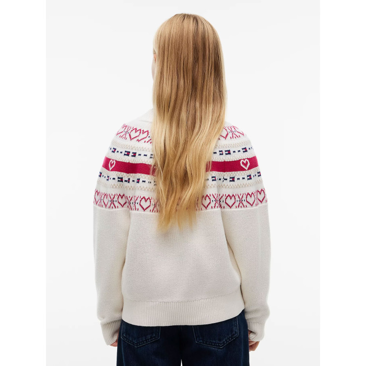 maillot fille  tommy hilfiger intarsia sweater