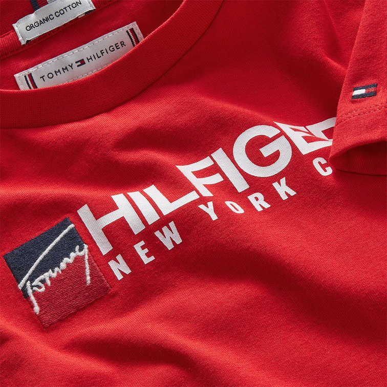 t-shirt   th u tommy logo tee s/s