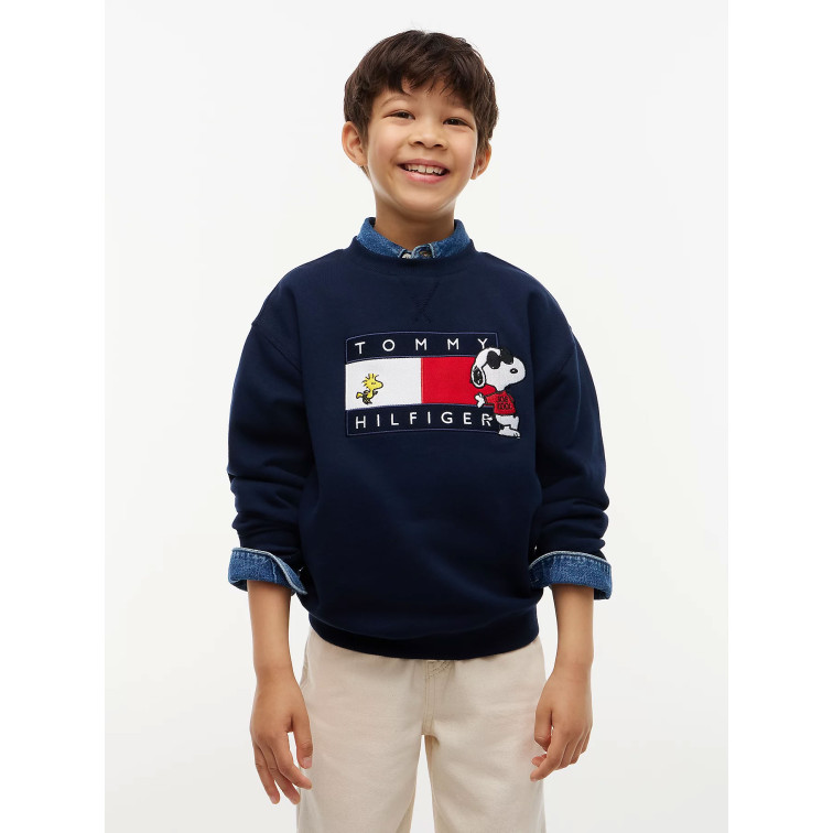 sweat-shirt   tommy hilfiger peanuts crewneck