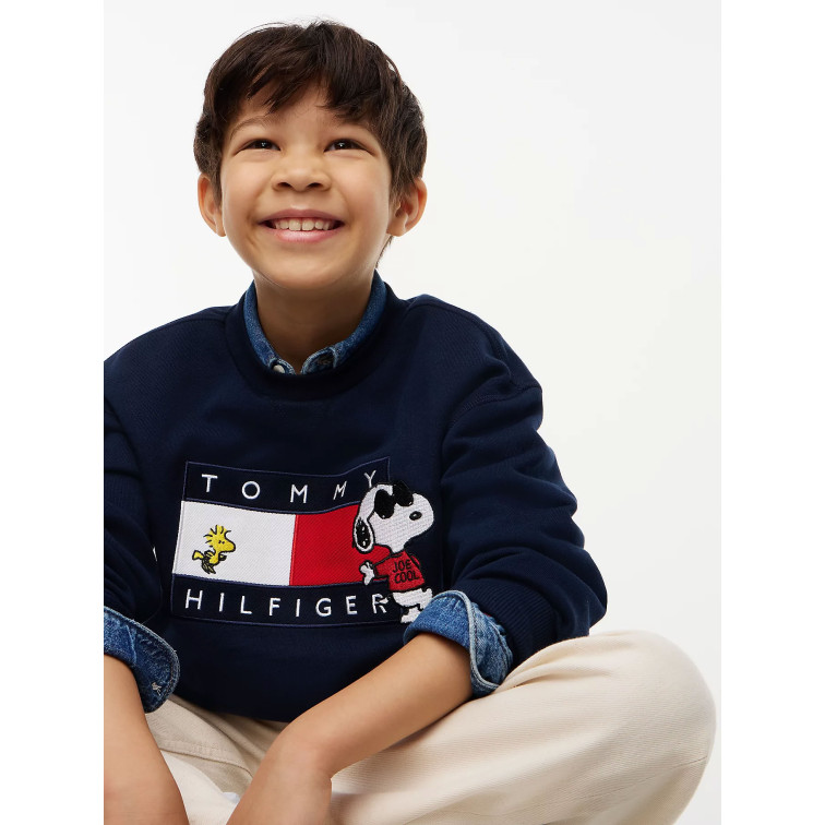 sweat-shirt   tommy hilfiger peanuts crewneck