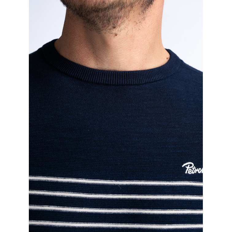 maillot homme  petrol men knitwear round neck basic