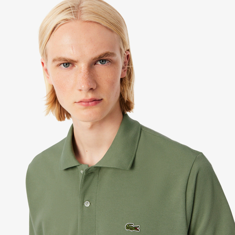 pôle homme  lacoste chemise col bord-cotes manches