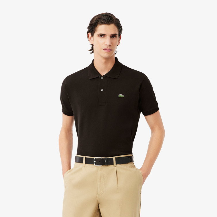 pôle homme  lacoste chemise col bord-cotes manches
