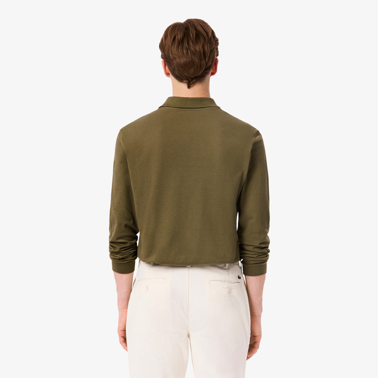 pôle homme  lacoste chemise col bord-cotes manches
