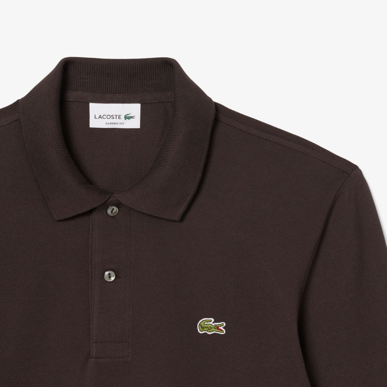 pôle homme  lacoste chemise col bord-cotes manches