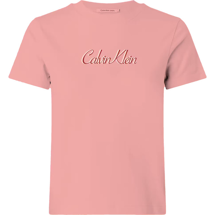 t-shirt femme  calvin klein w ss 20s classic logo tee