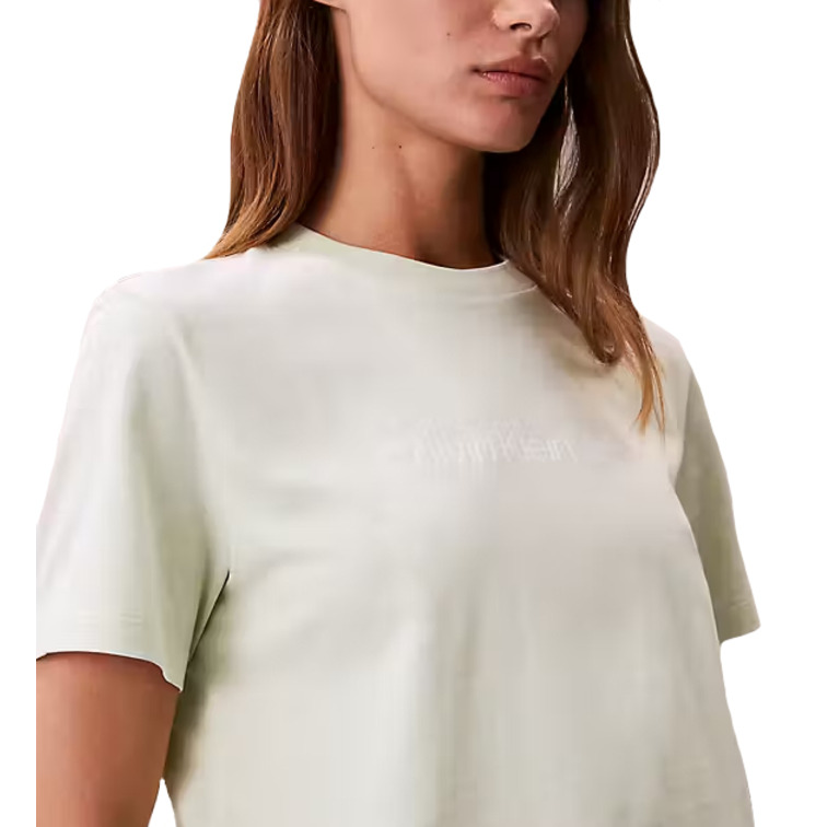 t-shirt femme  calvin klein w a- inst. logo classic tee ss