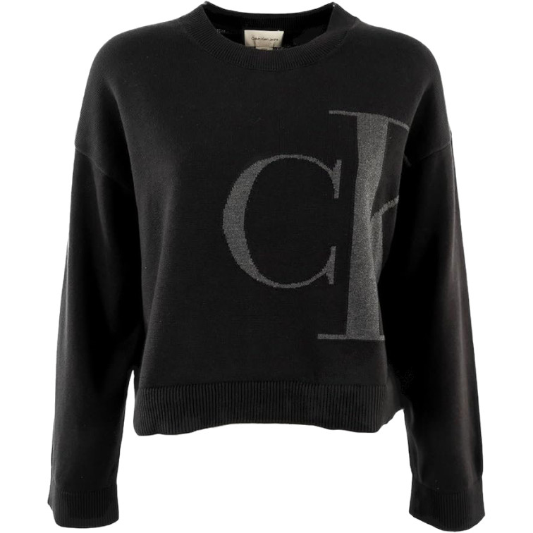 maillot femme  calvin klein w long sleeve smooth cotton ck