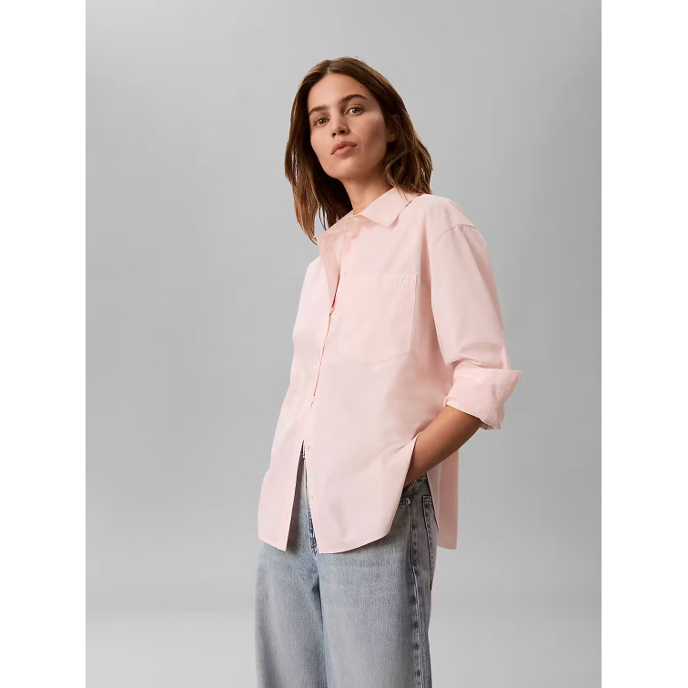 chemise femme  calvin klein w cotton poplin relaxed shirt