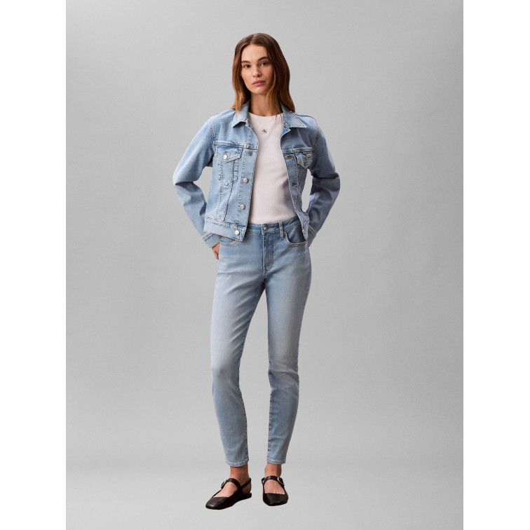 manteau femme  calvin klein w ls classic trucker coastal l