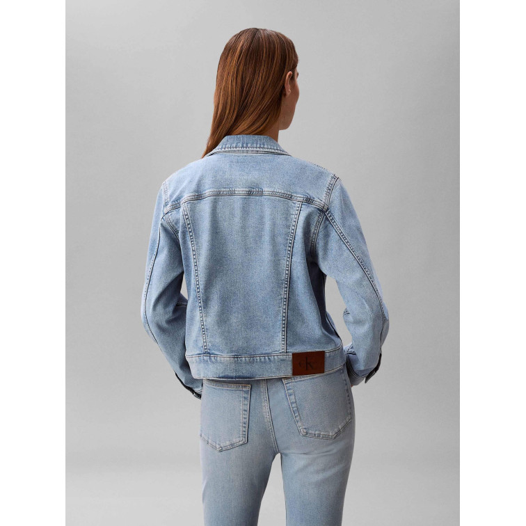manteau femme  calvin klein w ls classic trucker coastal l