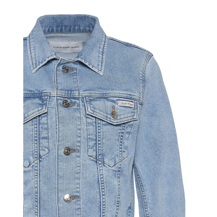 manteau femme  calvin klein w ls classic trucker coastal l