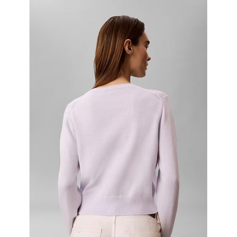 maillot femme  calvin klein w logo outline ls top