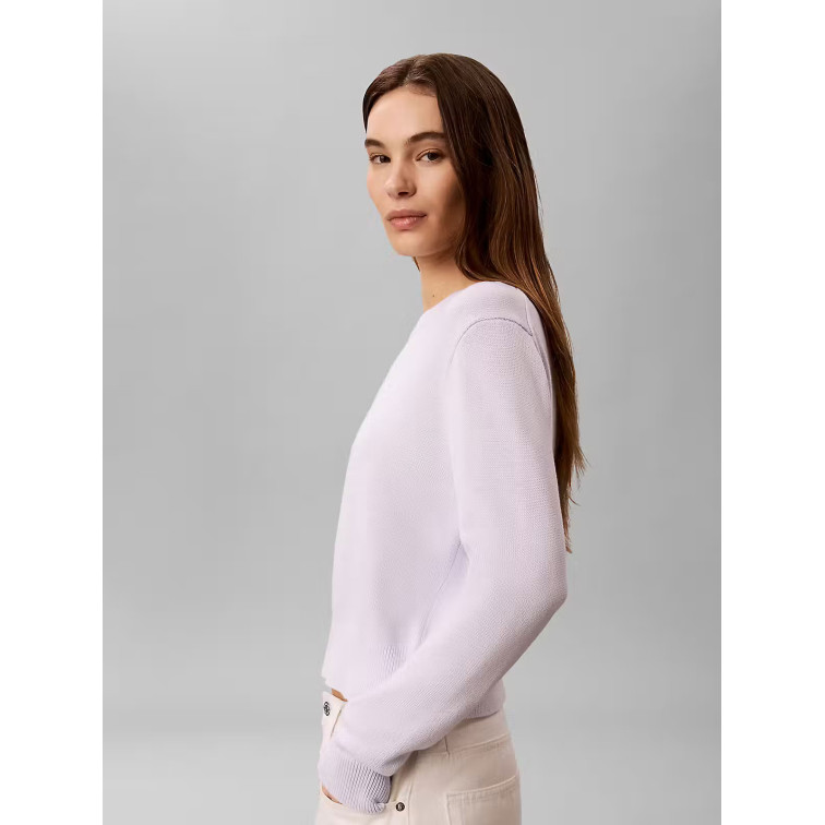 maillot femme  calvin klein w logo outline ls top