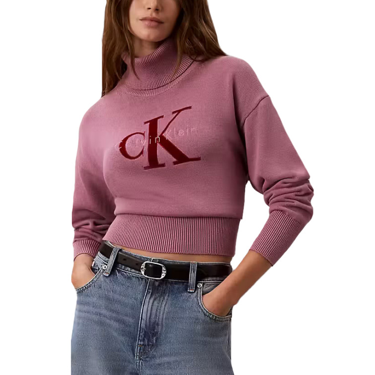 femme w ls logo tneck pullover vcb