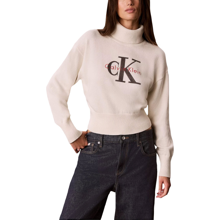 femme w ls logo tneck pullover yas