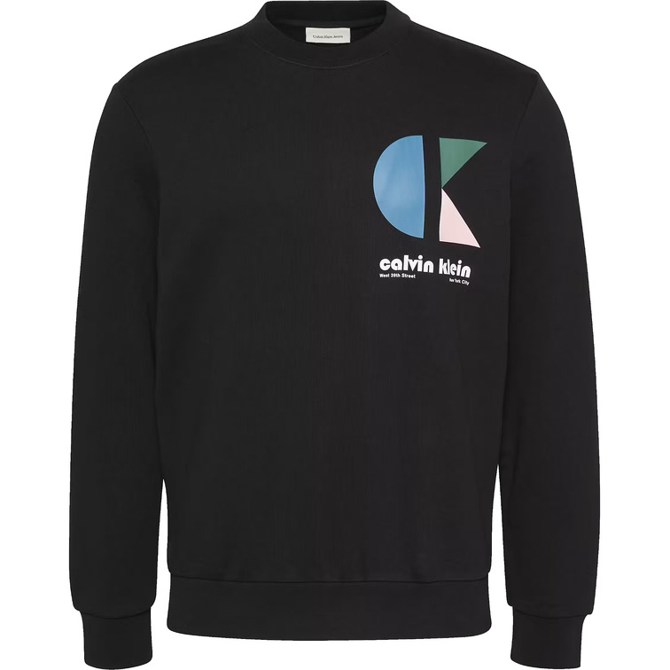 sweat-shirt homme  calvin klein m ls eu 350terry ck bauhaus lo