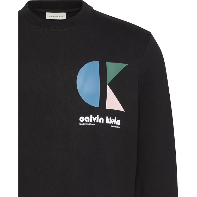 sweat-shirt homme  calvin klein m ls eu 350terry ck bauhaus lo