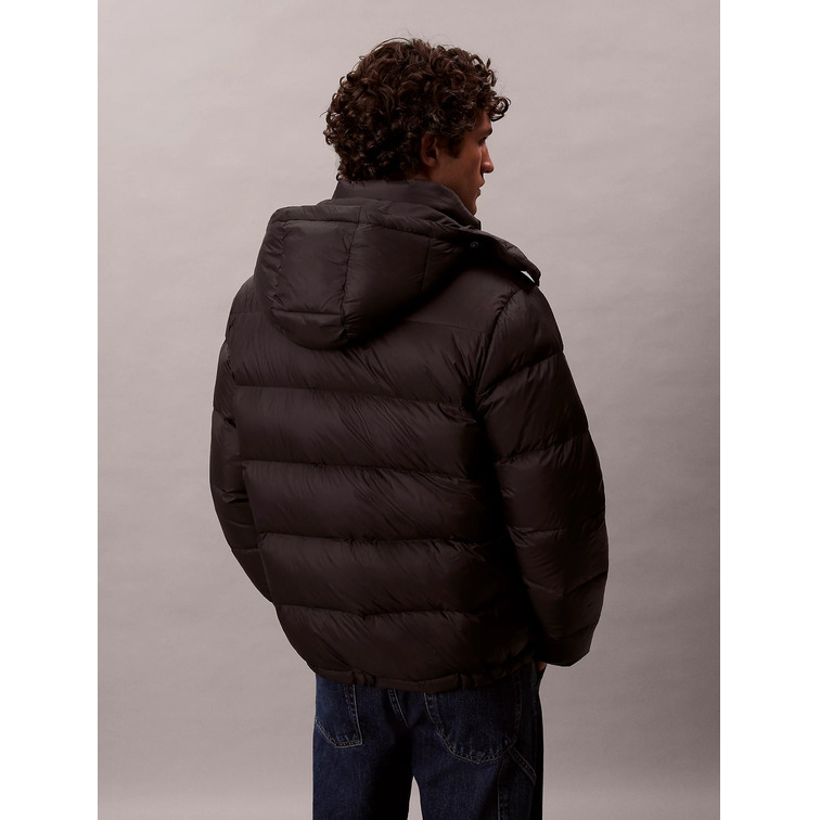 cazadora homme  calvin klein m ls nylon zip off hood down p