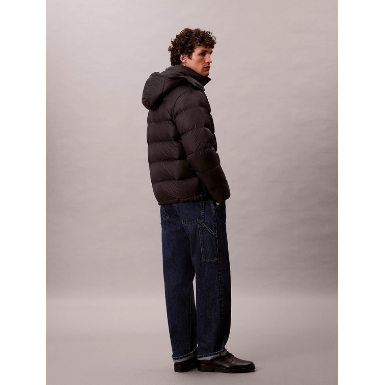 cazadora homme  calvin klein m ls nylon zip off hood down p