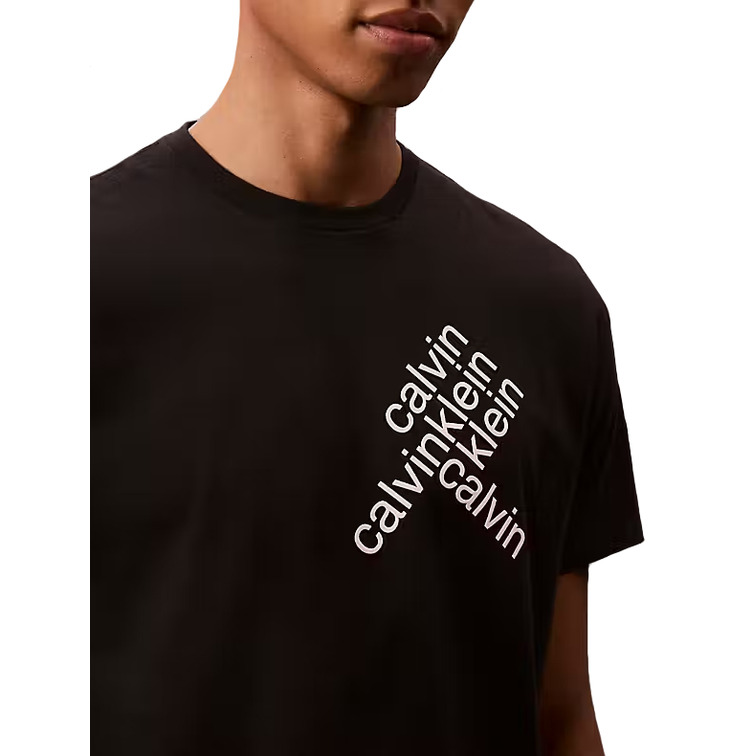 t-shirt homme  calvin klein m ss 30s eu ck bh word stack g