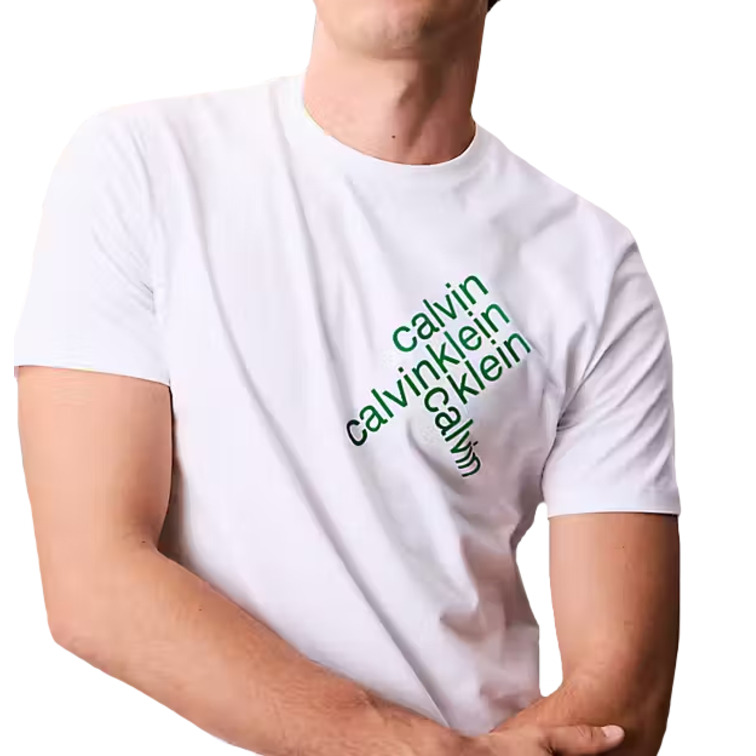 t-shirt homme  calvin klein m ss 30s eu ck bh word stack g