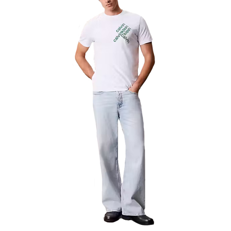 t-shirt homme  calvin klein m ss 30s eu ck bh word stack g