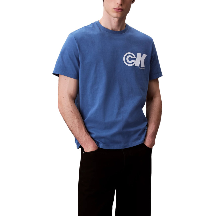 t-shirt homme  calvin klein m ss 20s ck sport logo graphic