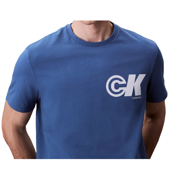 t-shirt homme  calvin klein m ss 20s ck sport logo graphic