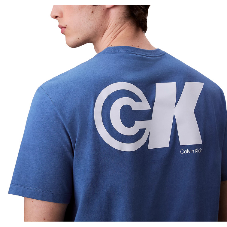 t-shirt homme  calvin klein m ss 20s ck sport logo graphic