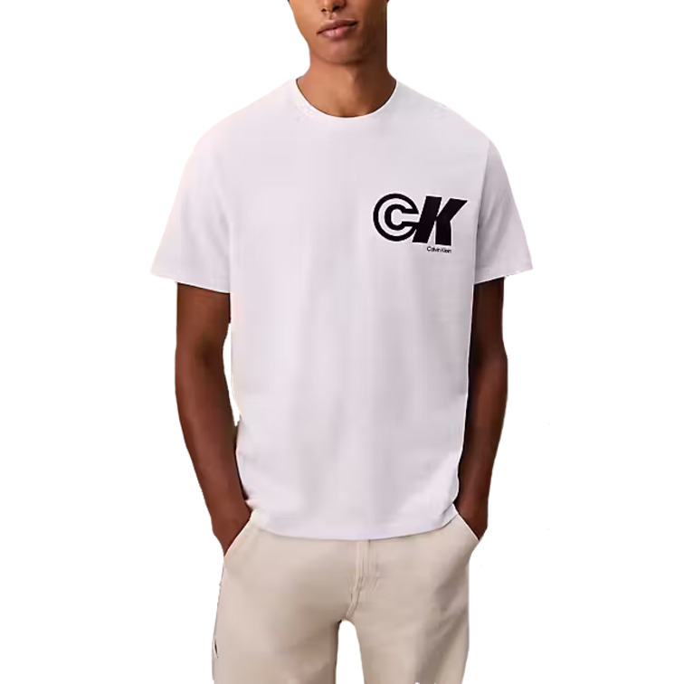 t-shirt homme  calvin klein m ss 20s ck sport logo graphic